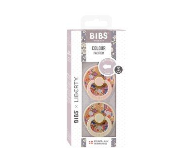 2 Sucettes BIBS Colour Round Liberty June Blossom Blush Mix