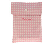 Sac  langes Vichy Rose Personalisable