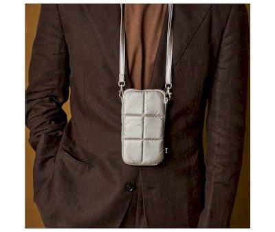 Bolsito Acolchoado para Telefone Luce Greige Gold Tinne +Mia