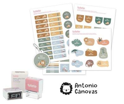 Set Savannah Personalizzato Timbro + Combi Termoadesive + Adesive