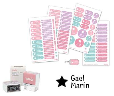 Customized Seal Large Star + Combined Thermos and Pink Star Stickers