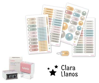 Customized Star Stamp + Nordic Pastel Star Thermos and Sticker Combo