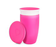 Copo anti-derramamento Miracle 360 com tampa rosa 295ml