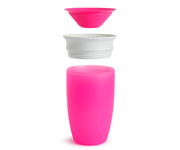 Copo anti-derramamento Miracle 360 com tampa rosa 295ml