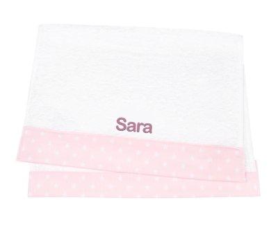 Toalla Guardera Classic Star Rosa Personalizable