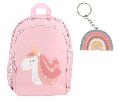 Sac  Dos Primaire Magical Unicorn + Porte-cls Personnalisable