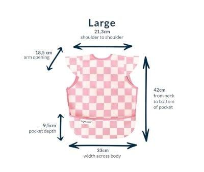 Waterproof Bib Checkers Pink