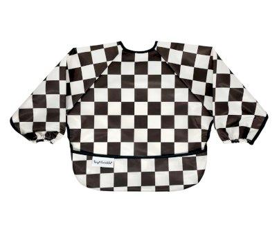 Bib with Sleeves Waterproof Checkers Black
