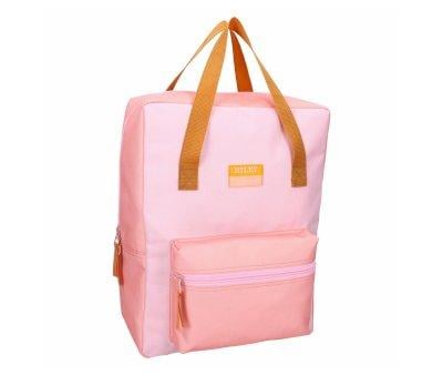 Mochila escolar personalizvel Milky Kiss Bright Vibes Rosa