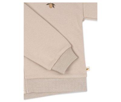 Felpa Lou Cappuccio e Cerniera French Oak