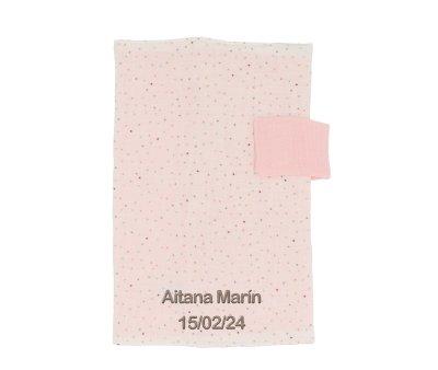 Porte-documents Rainbow Dots Rose Personnalisable
