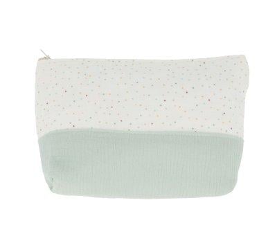 Necessaire Personalizvel Rainbow Dots Green