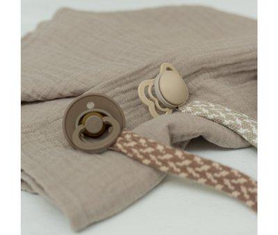 Chupetero BIBS Trenzado Cloud/Iron