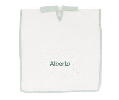 Poncho Rainbow Dots Verde Personalizvel
