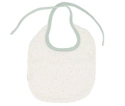 Rainbow Dots Green Cotton Bib Personalised