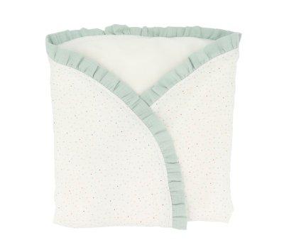 Manta Arrullo Rainbow Dots Verde Personalizable