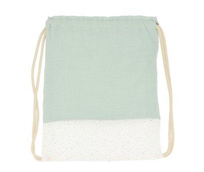 Mochila saco verde Rainbow Dots Personalizvel