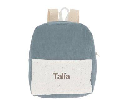 Mochila Rainbow Dots Azul Personalizable