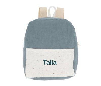 Mochila Rainbow Dots Azul Personalizable