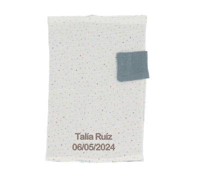 Porte-documents Rainbow Dots Bleu Personnalisable