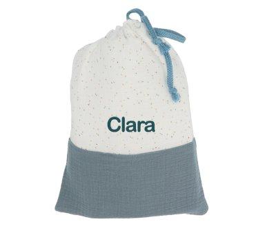 Bolsa Merienda Rainbow Dots Azul Personalizable