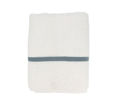 Rainbow Dots Blue Personalised Bath Towel