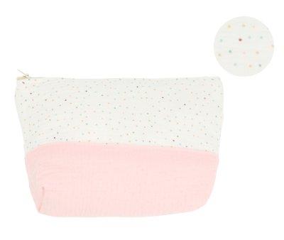 Necessaire  personalizvel Rainbow Dots Pink
