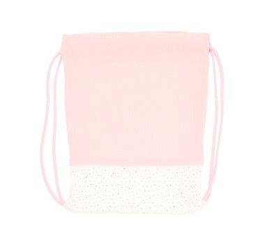 Mochila Saco Rainbow Dots Pink Personalizvel