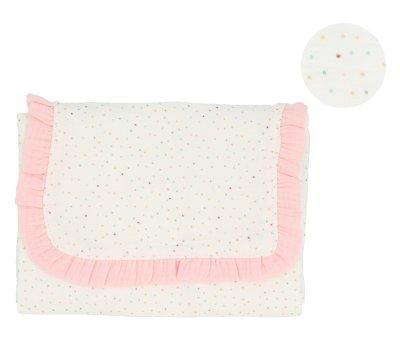 Foldable Changing Mat Rainbow Dots Pink