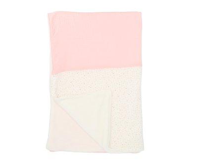 Manta Coralina Rainbow Dots Rosa Personalizable