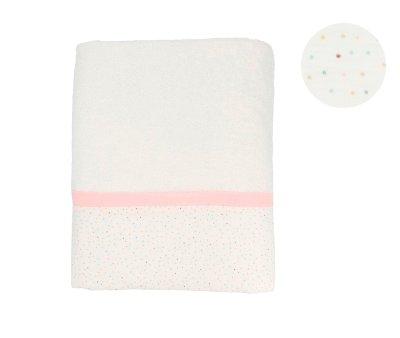 Personalised Pink Rainbow Dots Bath Towel