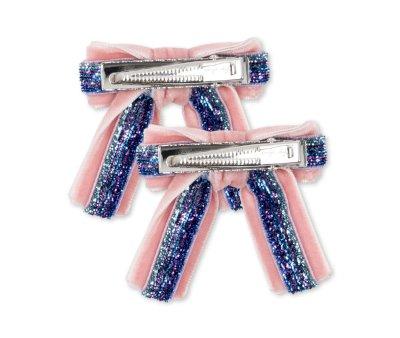 2 Barrettes  Cheveux Velvet Mellow Rose