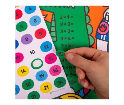 Poster Omy School XL Tables de Multiplication et Autocollants