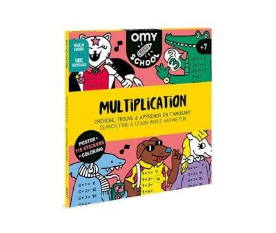 Poster Omy School XL Tables de Multiplication et Autocollants