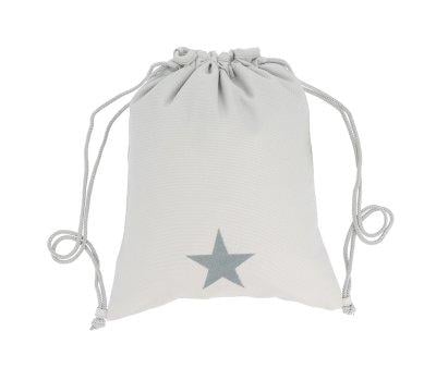 Mochila Saco Personalizada Piqu Estrela Cinza