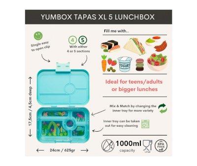 Lancheira Tapas Green Jungle Tray Bandeja de 5 compartimentos