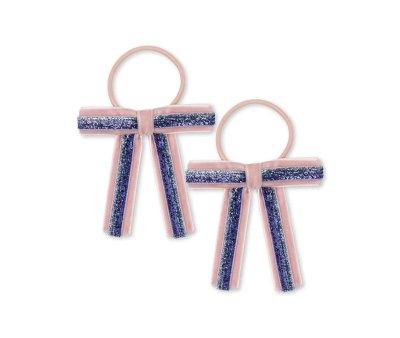 2 lastiques pour Cheveux Velvet Mellow Rose