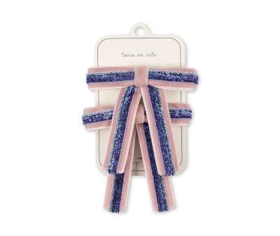 2 Barrettes  Cheveux Velvet Mellow Rose