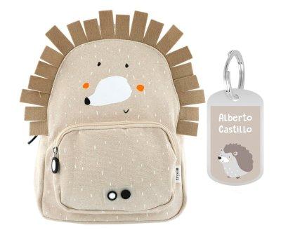 Trixie Backpack LARGE Mrs. Hedgehog with Personalized Keychain