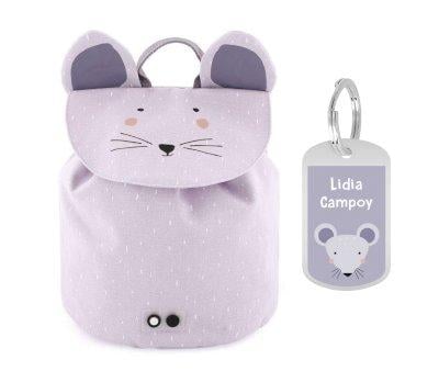Mochila Mini Mrs. Mouse com porta chaves personalizado