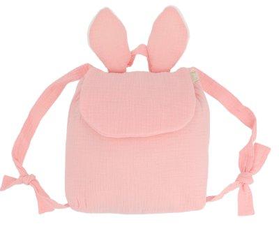 Mochila Pequea Gasa Conejo Rose Blush Personalizable