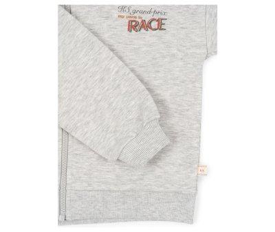 Felpa Lou Cappuccio e Cerniera Grey Melange
