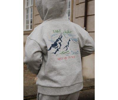 Felpa Lou Cappuccio e Cerniera Grey Melange
