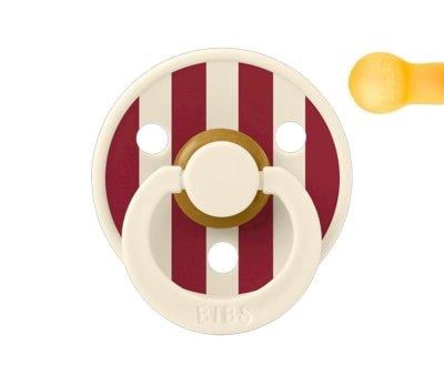 Chupete BIBS Studio Colour Round Ivory/Ruby in Bag