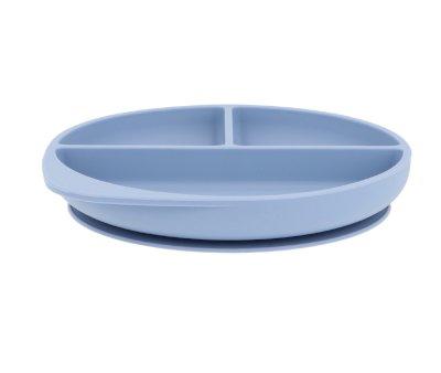 Prato Silicone com Ventosa Ocean Blue