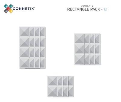 Connetix 12 - Clear Rectangle Pack