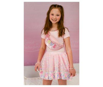 Tut Party Fun Sequins Skirt Pink Neon 4-6 anni