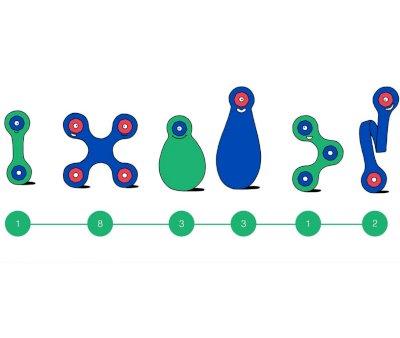 Pack Itsy 18 peas Verde/Azul