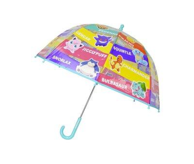 Paraguas Manual Infantil Pokmon Transparente Burbuja Mix