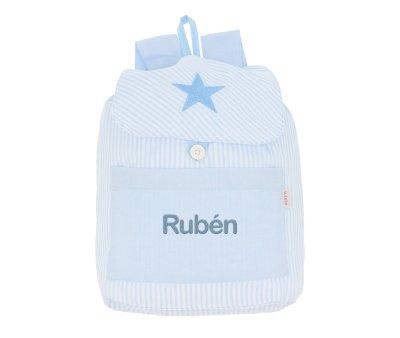 Mochila Pequea Oxford Azul Personalizable